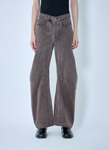 LUEDER Engineered Flare Pants Brown ldr0364003