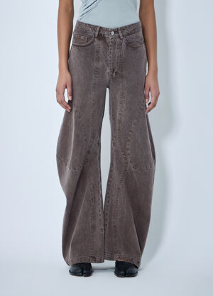 LUEDER Engineered Flare Pants Brown ldr0364003