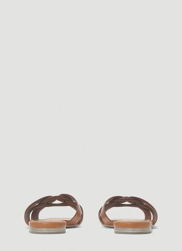 Saint Laurent Tribute Sandals Brown sla0243033