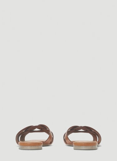 Saint Laurent Nu Pieds 05 Leather Sandals Brown sla0243033