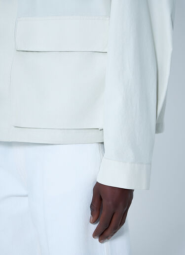 Lemaire High-Collar Utility Jacket White lem0164002