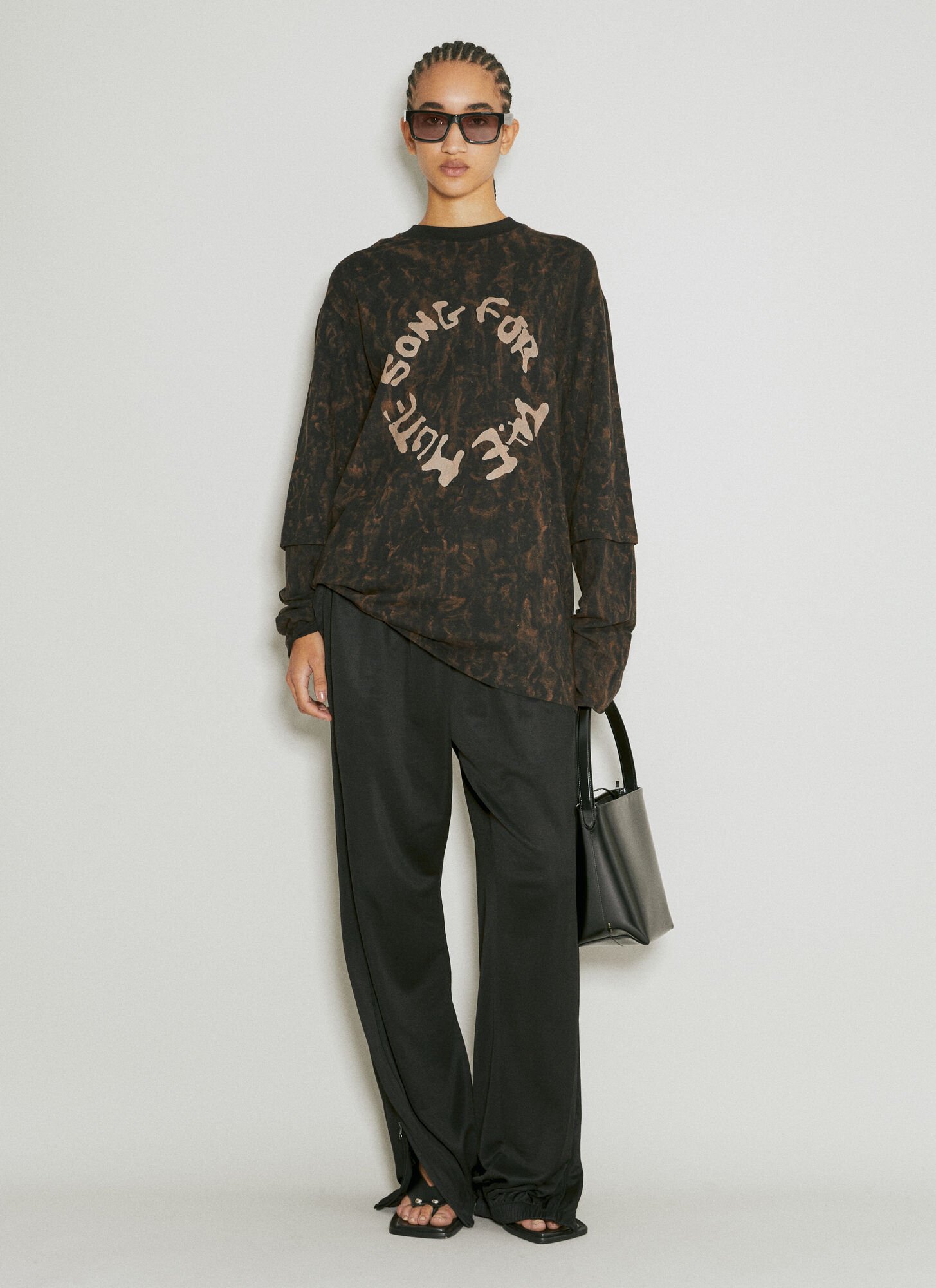 SONG FOR THE MUTE DISTRESSED LOGO PRINT SWEATSHIRT 