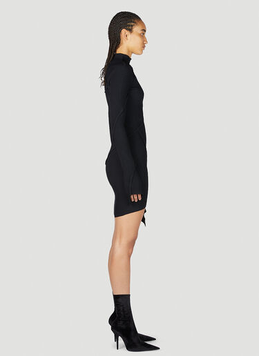 Balenciaga Spiral Mini Dress Black bal0253015