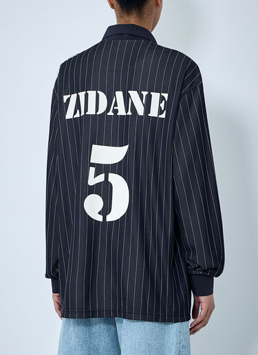 Pinstripe Long Sleeve Polo Shirt Y-3 Pinstripe Long Sleeve Polo Shirt Black yyy0364042