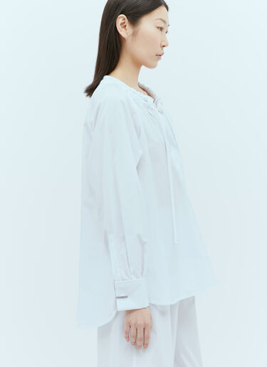 Max Mara Oversized Poplin Shirt White max0256032