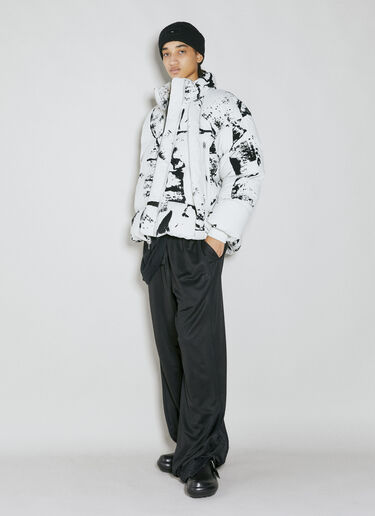 Flock-Print Padded Jacket Y-3 Flock-Print Padded Jacket White yyy0254001