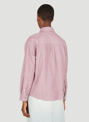 A.P.C. Striped Boyfriend Shirt Burgundy apc0250008