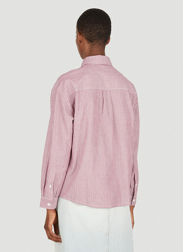 A.P.C. Striped Boyfriend Shirt Burgundy apc0250008