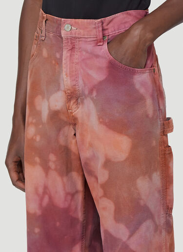 Stain Shade X Carhartt Tie-Dyed Carpenter Pants Orange stn0342004