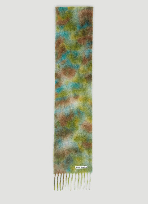 Acne Studios Logo Patch Wool Scarf Yellow acn0353001
