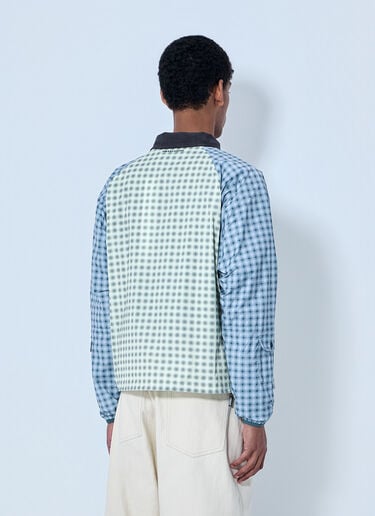 Metalwood Checked Zip-Up Jacket Blue met0164009