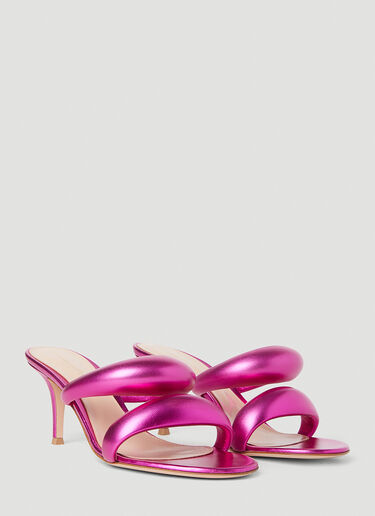 Gianvito Rossi Bijoux Kitten Heel Mules Pink gia0252011