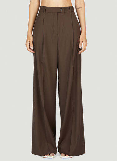 Sportmax テンダ ワイドレッグパンツ ブラウン spx0253007