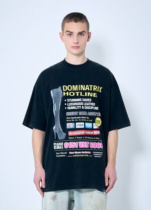 Vetements Dominatrix Hotline Oversized T-Shirt Light Blue vet0160003