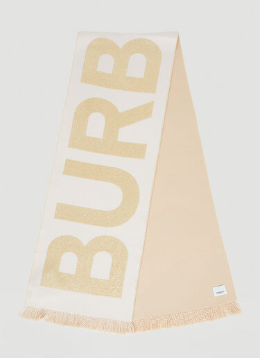 Burberry 徽标提花围巾 米色 bur0251094