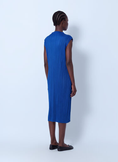 LN-CC® - Pleats Please Issey Miyake: July Pleated Midi Dress - Blue Pleats Please Issey Miyake July Pleated Midi Dress Blue plp0266004