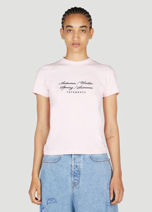Vetements Four Seasons T-Shirt Black vet0356003