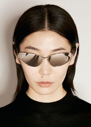 Balenciaga Mercury Oval Sunglasses Silver bcs0255003