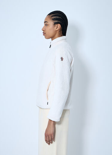 Moncler Grenoble Fluffy Zip-Up Cardigan White mog0259008
