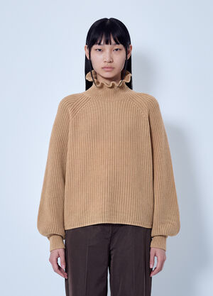 Max Mara Ribbed Knit Sweater Camel max0266055