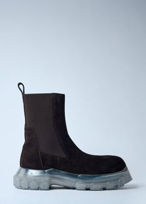 Rick Owens Suede Beatle Bozo Tractor Boots Brown ric0159037