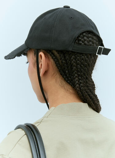 Jacquemus La Casquette Artichaut Baseball Cap Black jac0356007