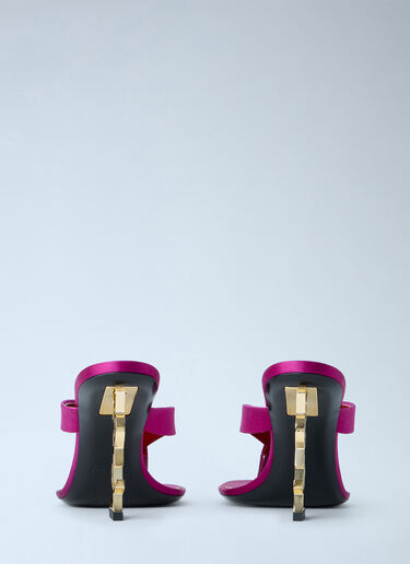 LN-CC® - Saint Laurent: Opyum Satin Thong Mule Sandals - Pink Saint Laurent Opyum Satin Thong Mule Sandals Pink sla0263036
