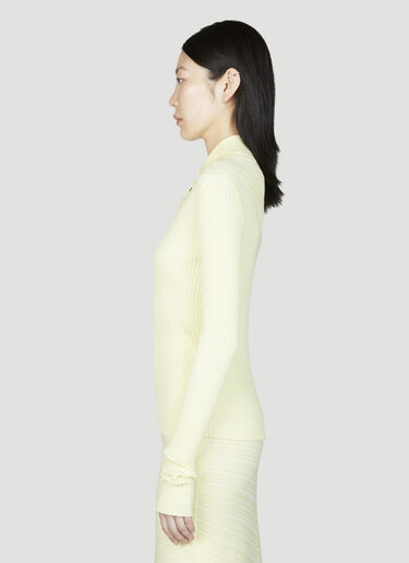 Bottega Veneta 긴팔 골지 탑 옐로우 bov0255017