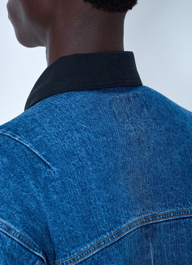 LN-CC® - NOMARHYTHM TEXTILE: Bandana Embroidery Denim Jacket - Blue NOMARHYTHM TEXTILE Bandana Embroidery Denim Jacket Blue nom0164009