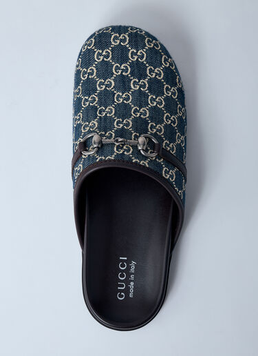 Gucci Denim Horsebit Mules Black guc0159060