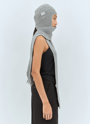 Miu Miu Wool And Cashmere Hood Grey miu0258078