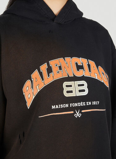 Balenciaga Logo Hooded Sweatshirt Black bal0247027