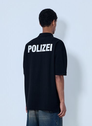 VETEMENTS Embroidered Polo Shirt Black vet0164001