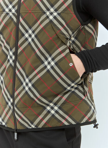 Burberry Check Padded Gilet Green bur0157014