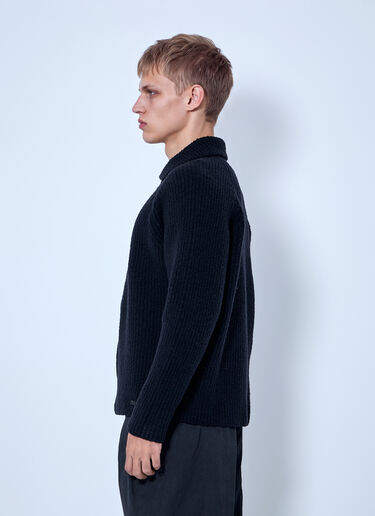 Massimo Osti Studio Boucle Felted Crewneck Black mao0166003