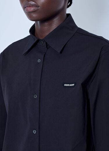 LN-CC® - Miu Miu: Stretch Poplin Shirt - Black Miu Miu Stretch Poplin Shirt Black miu0266055