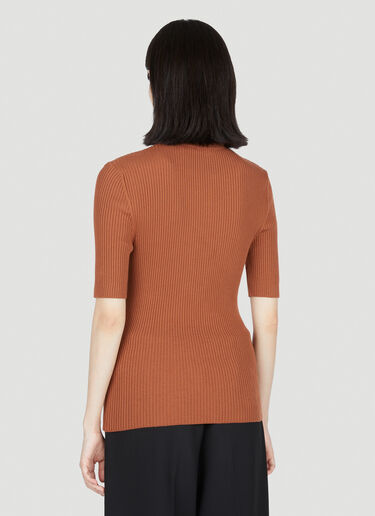 Danae Ribbed Polo Shirt A.P.C. Danae Ribbed Polo Shirt Brown apc0253003