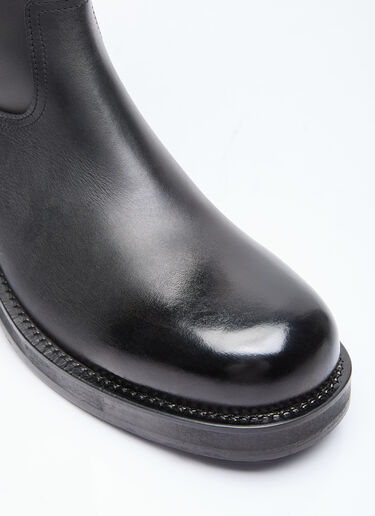 Acne Studios Glossed Low Leather Boots Black acn0154028