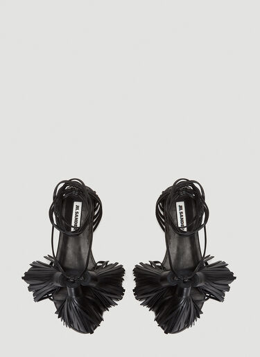 Jil Sander Tassel Sandals Black jil0239025