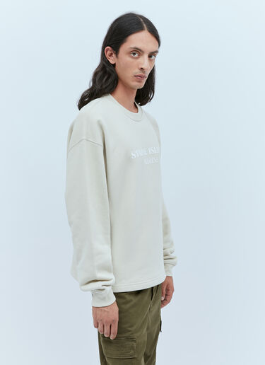 Stone Island Logo Print Sweatshirt Beige sto0154012