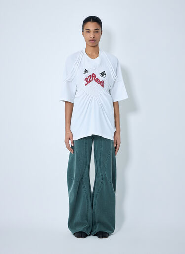 LUEDER Shirred Football T-Shirt White ldr0364009