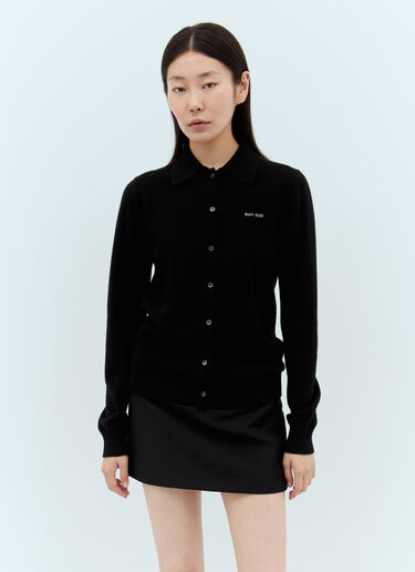 Miu Miu Cashmere Knit Cardigan Black miu0357001