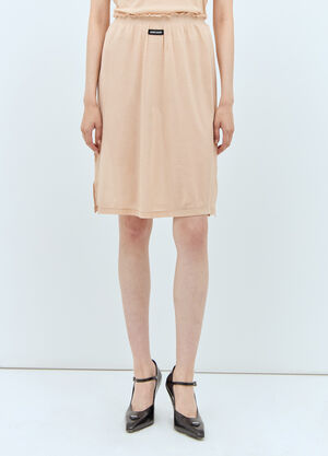 Jean Paul Gaultier Logo Patch Jersey Skirt Black jpg0260008