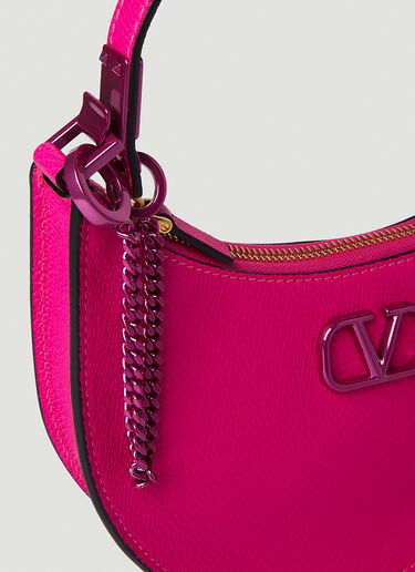 Valentino V 徽标迷你 Hobo 单肩包 粉色 val0250020