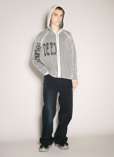 032c Crusader Knitted Hooded Cardigan Grey cee0158022