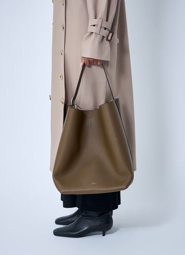 TOTEME Leather Belted Tote Bag Beige tot0263067