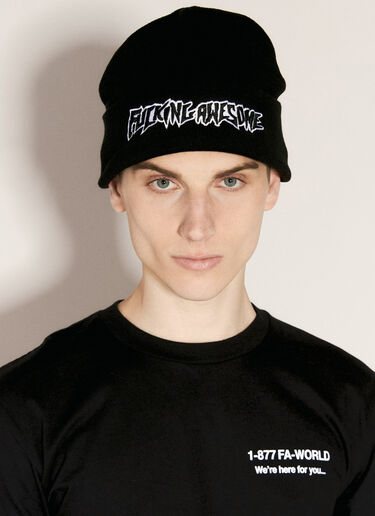 Fucking Awesome Stamp Cuff Beanie Hat Black fua0156002