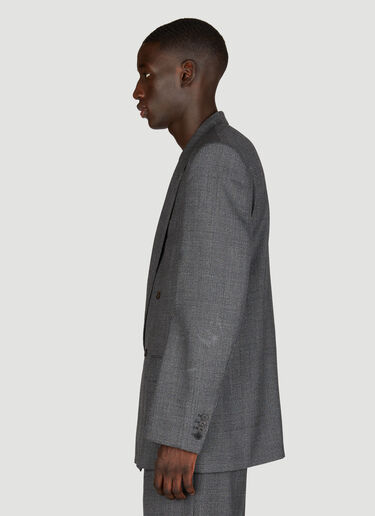 Balenciaga Prince Of Wales Regular Fit Blazer Grey bal0155004