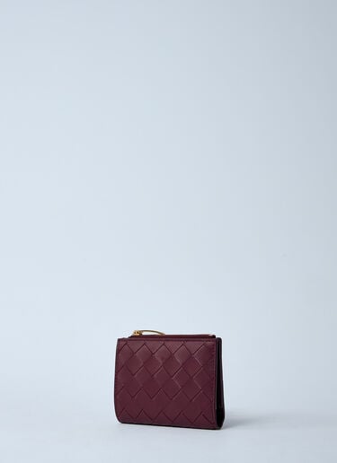 Bottega Veneta Small Intrecciato Bi-Fold Wallet Burgundy bov0260020
