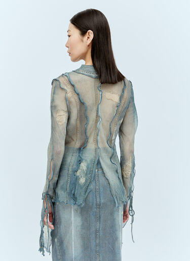Acne Studios 牛仔图案错视画罩衫 蓝色 acn0256019